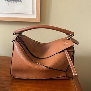 New Without Tags Loewe Puzzle Bag Calfskin Small Tan